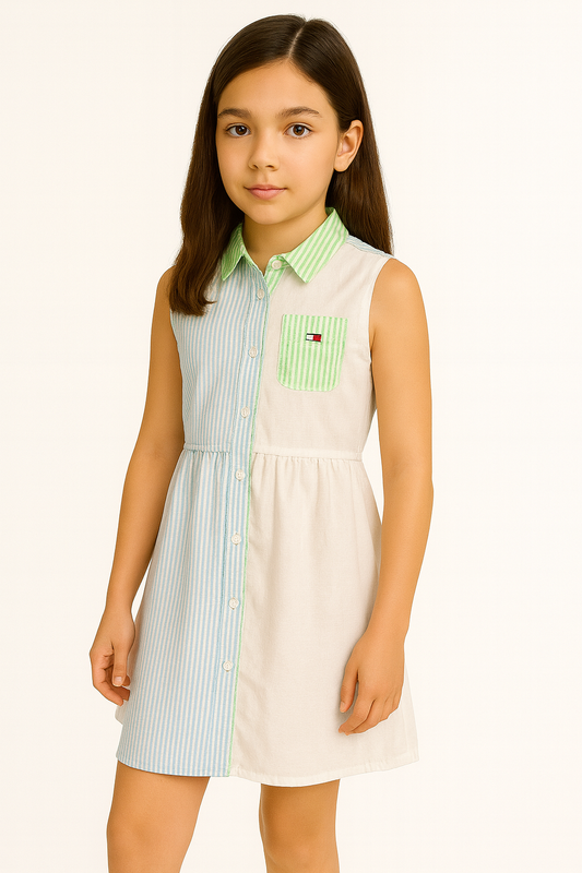 Tommy Hilfiger Kids' Sleeveless Mixed Stripe Dress