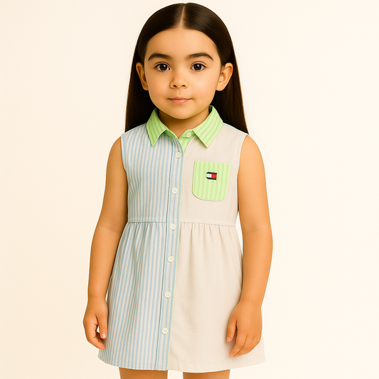 Tommy Hilfiger Kids' Sleeveless Mixed Stripe Dress