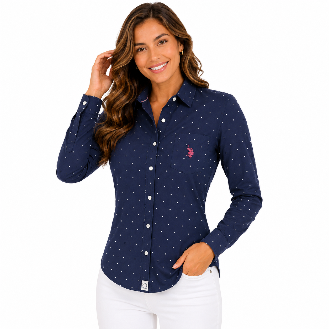 U.S Polo Assn Solid Stretch Poplin Shirt