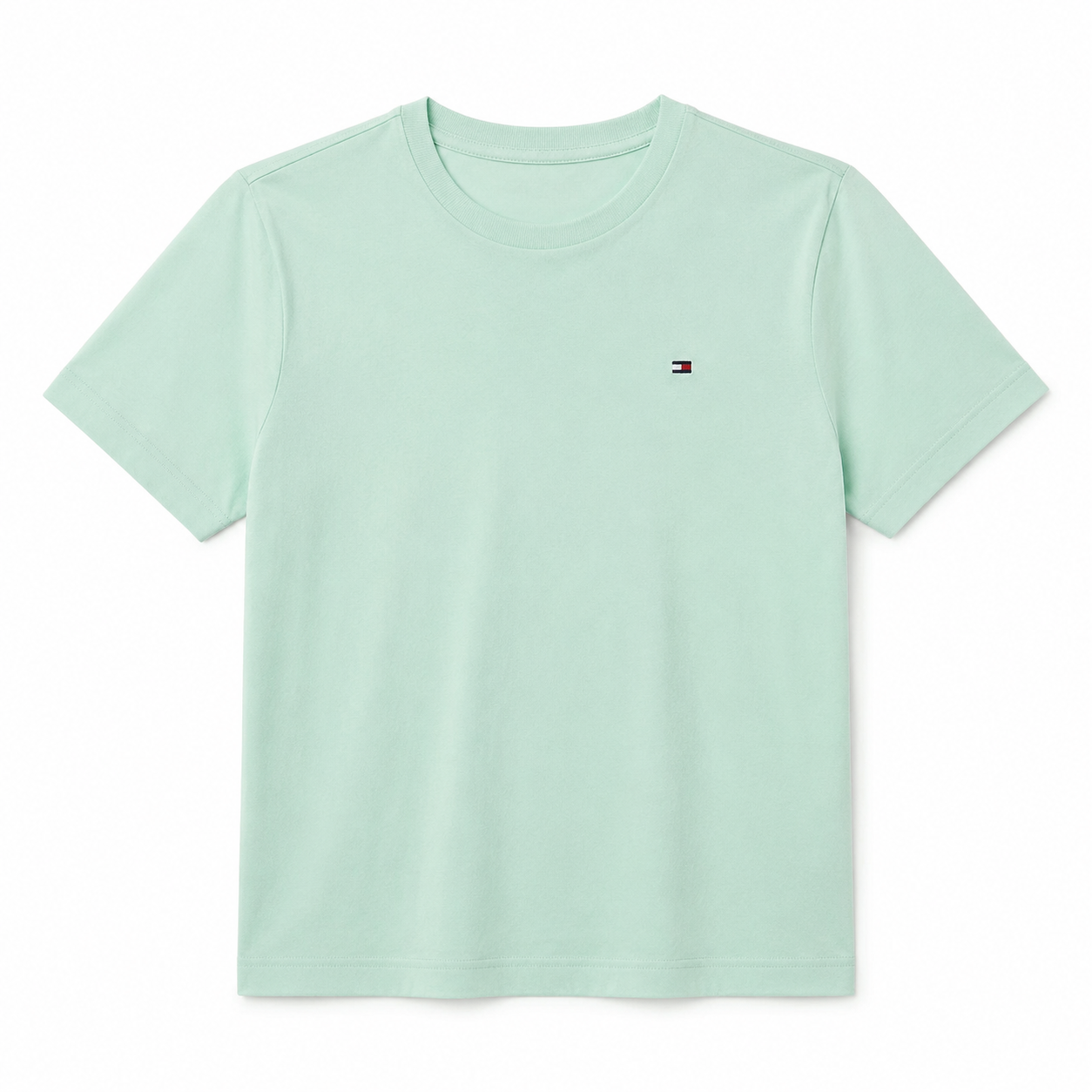 Tommy Hilfiger Boys Peacock Green Short Sleeve Embroidered Logo T-shirt Size