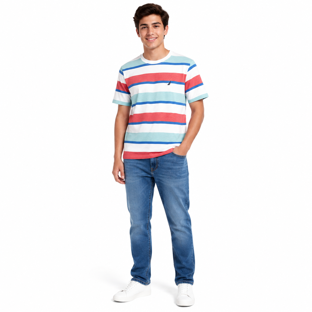 Nautica Boys' Happy Stripe T-Shirt