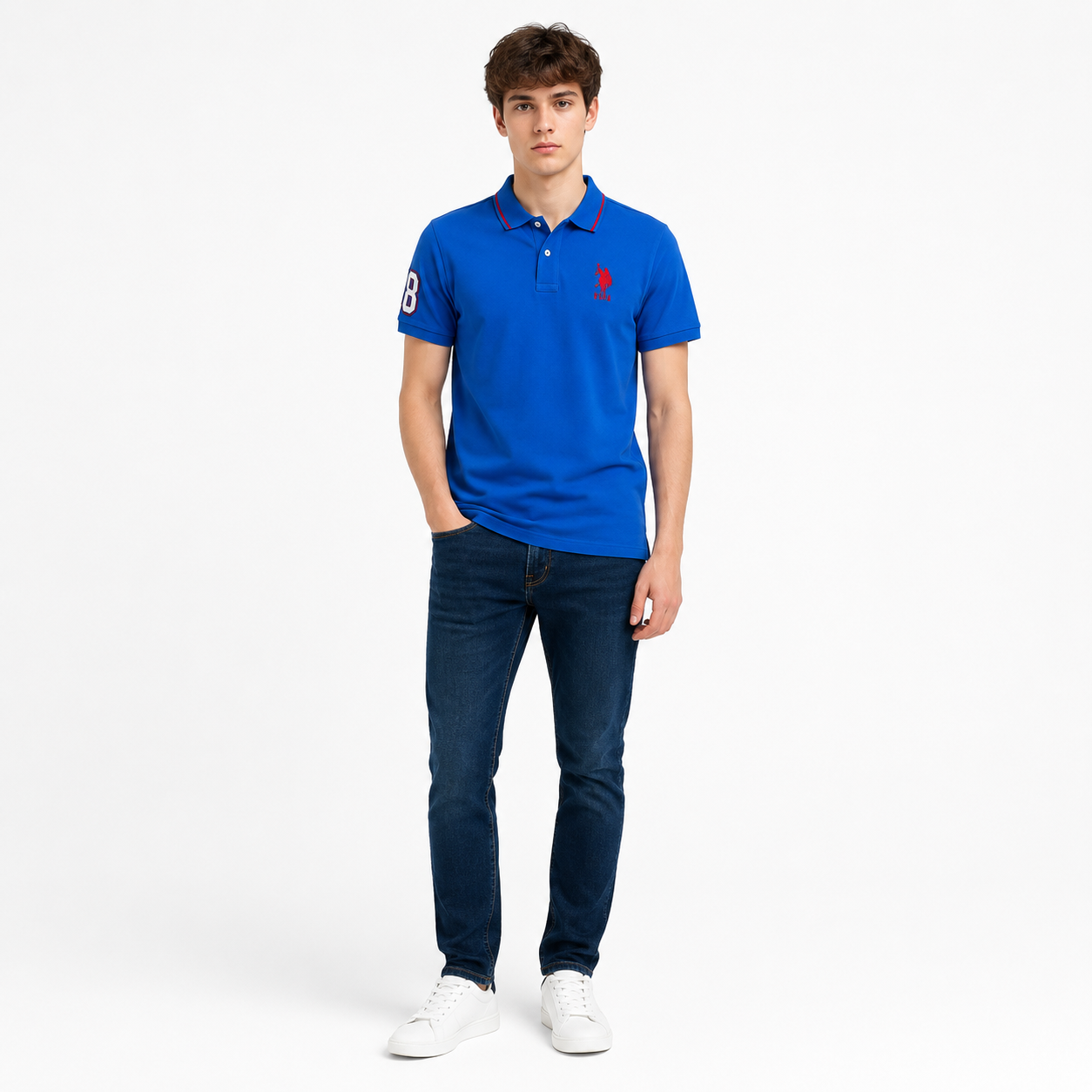 U.S. Polo Assn. Kids Boy Regular Fit Embroidered Logo Short Sleeves Polo Shirt