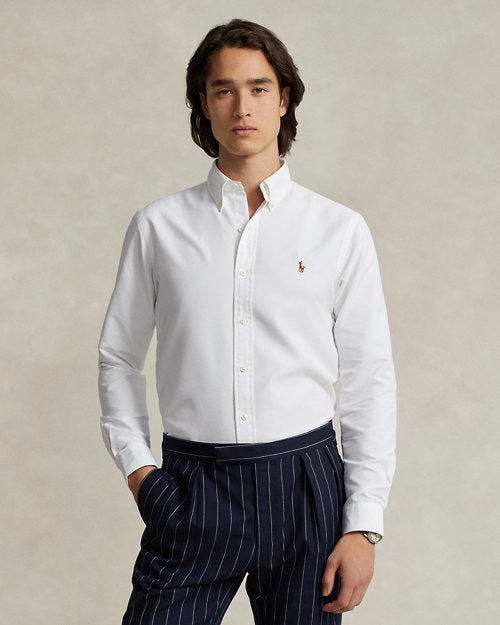Ralph Lauren White Regular-fit cotton shirt with button-down collar