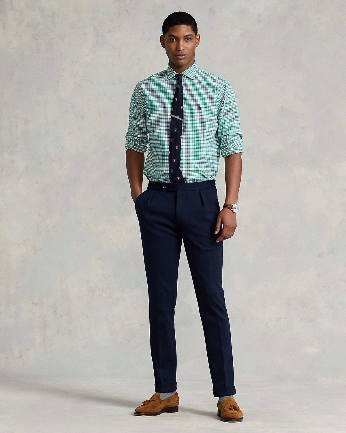 Ralph Lauren Custom Fit Checked Poplin Shirt