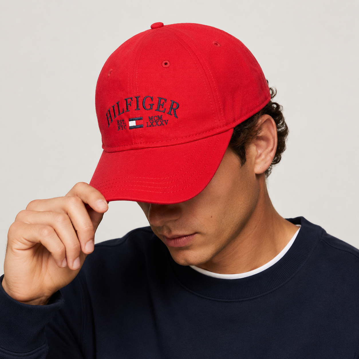 Tommy Hilfiger Embroidered Hilfiger Logo Baseball Cap
