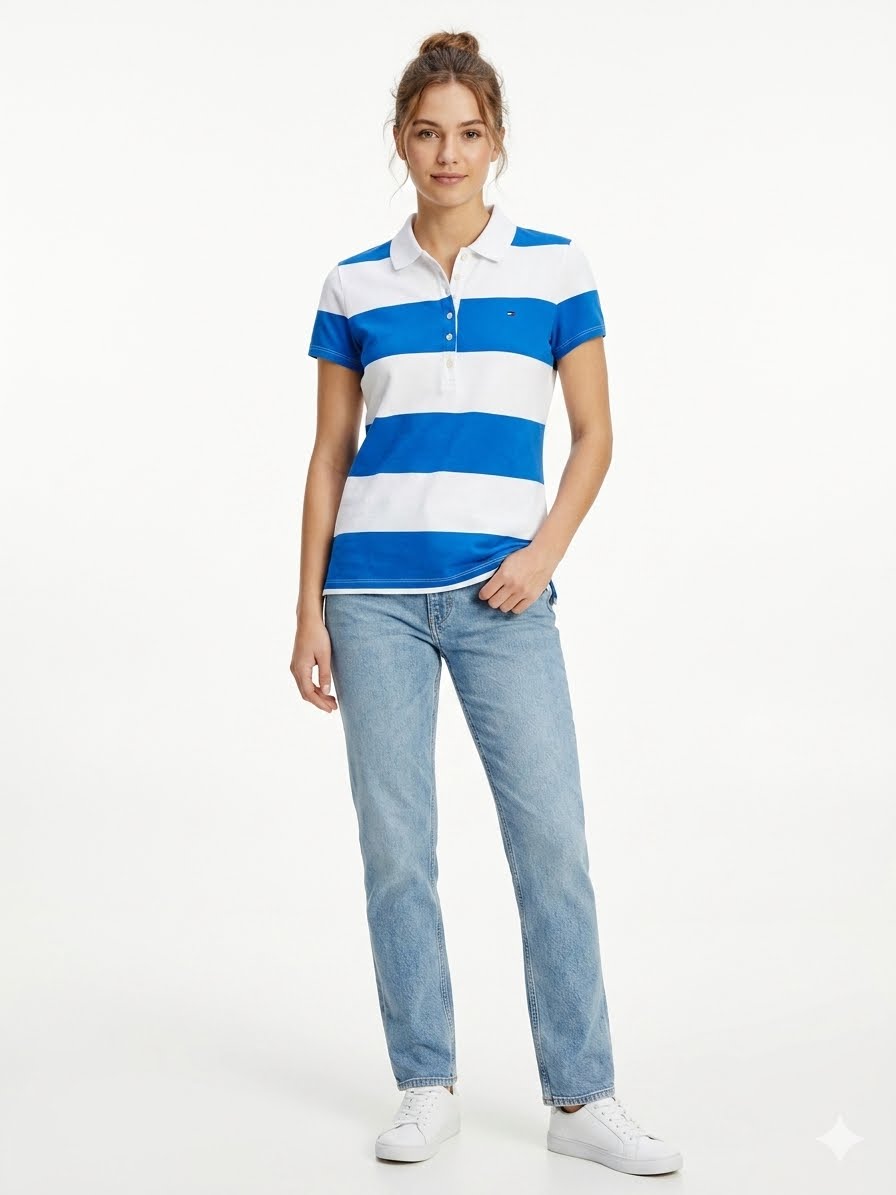 Tommy Hilfiger Block Stripe Classic Fit Polo Shirt