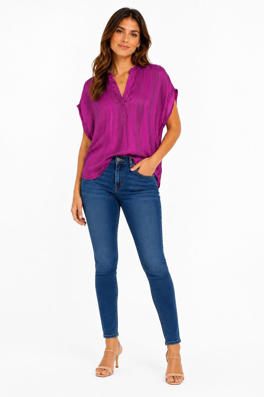 Mellóday Crew Drapey Popover Shirt