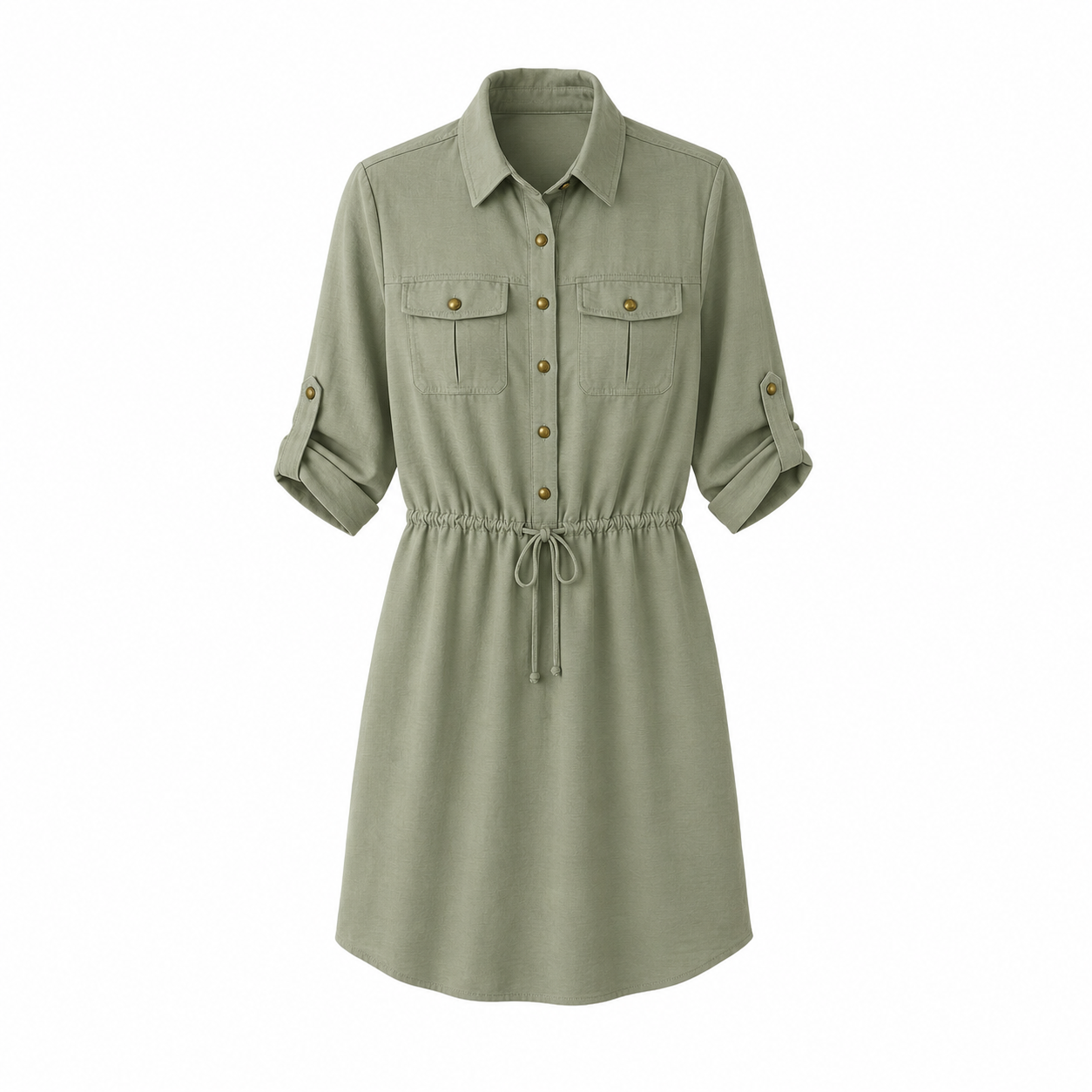Love To Be Loved Utility Shirt Mini Dress