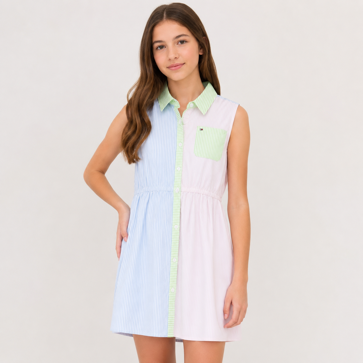 Tommy Hilfiger Kids' Sleeveless Mixed Stripe Dress