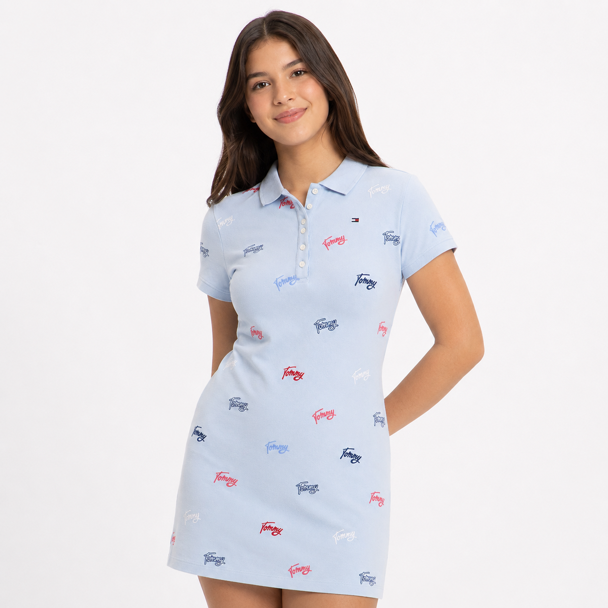 Tommy Hilfiger Kids- Vestido Polo Estampado Para Niñas