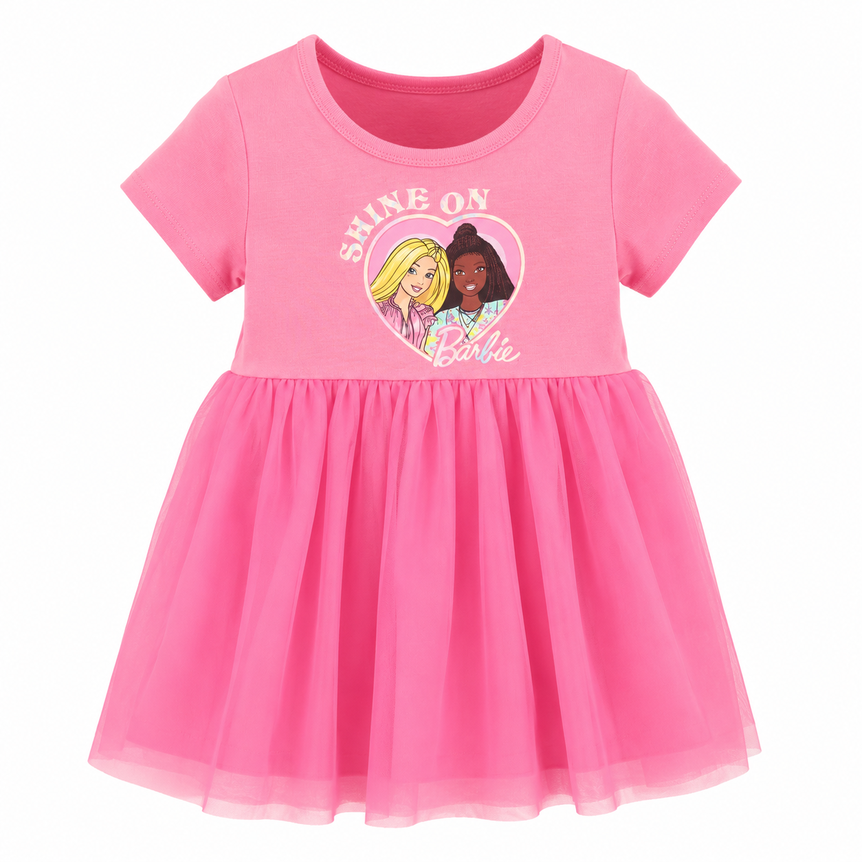 Barbie Toddler Girls Shine On Short Sleeve Dress