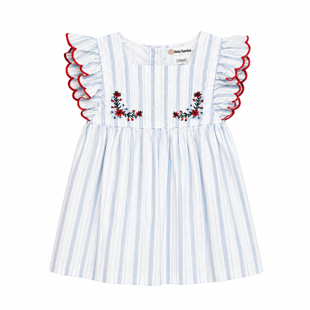 Daisy Fuentes Girls Blue With Embroidery Blouse
