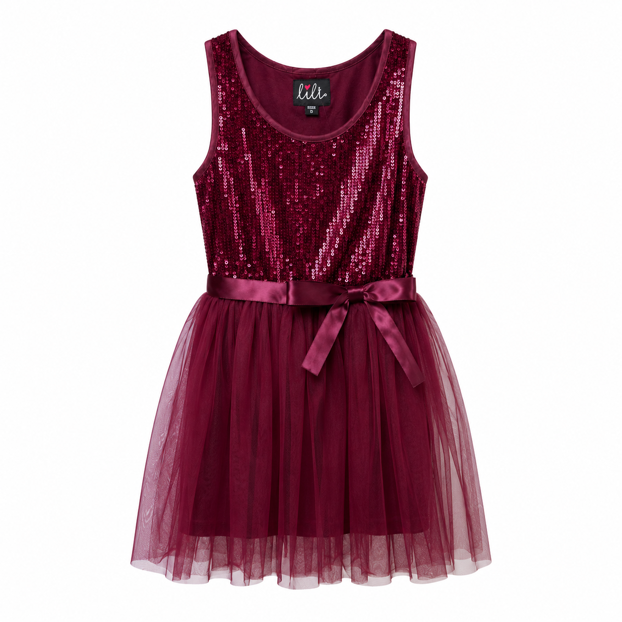 Lilt Girls Sleeveless Sparkly Tulle Dress Christmas Holiday Party Sparkly&nbsp;