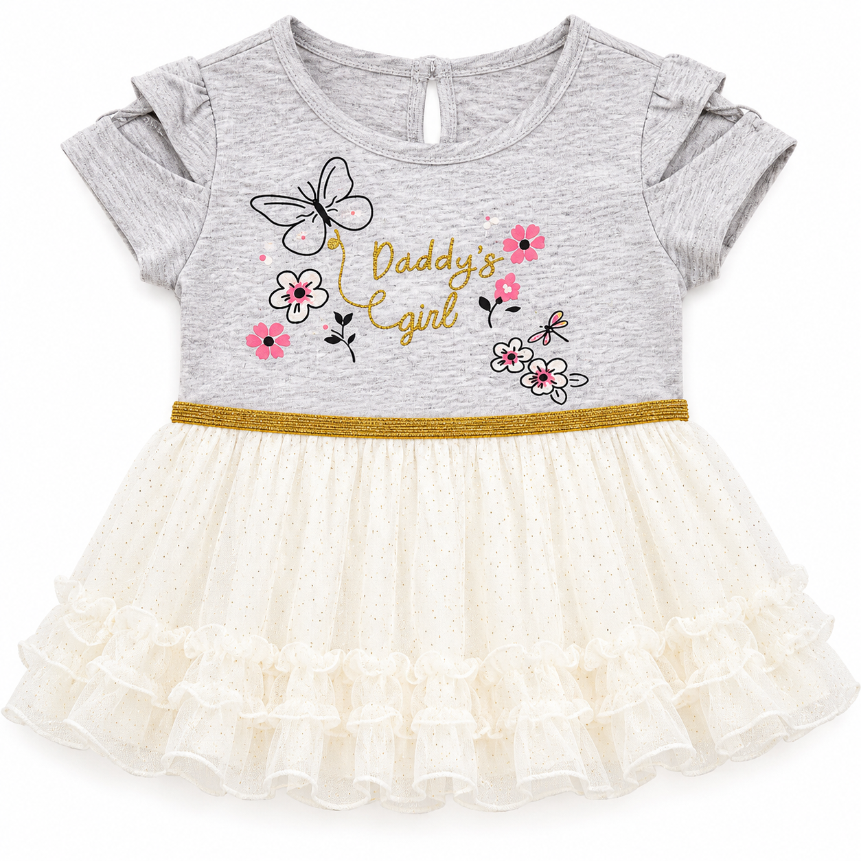 Young Hearts Toddler Girl Foil Yummy Tutu Dress