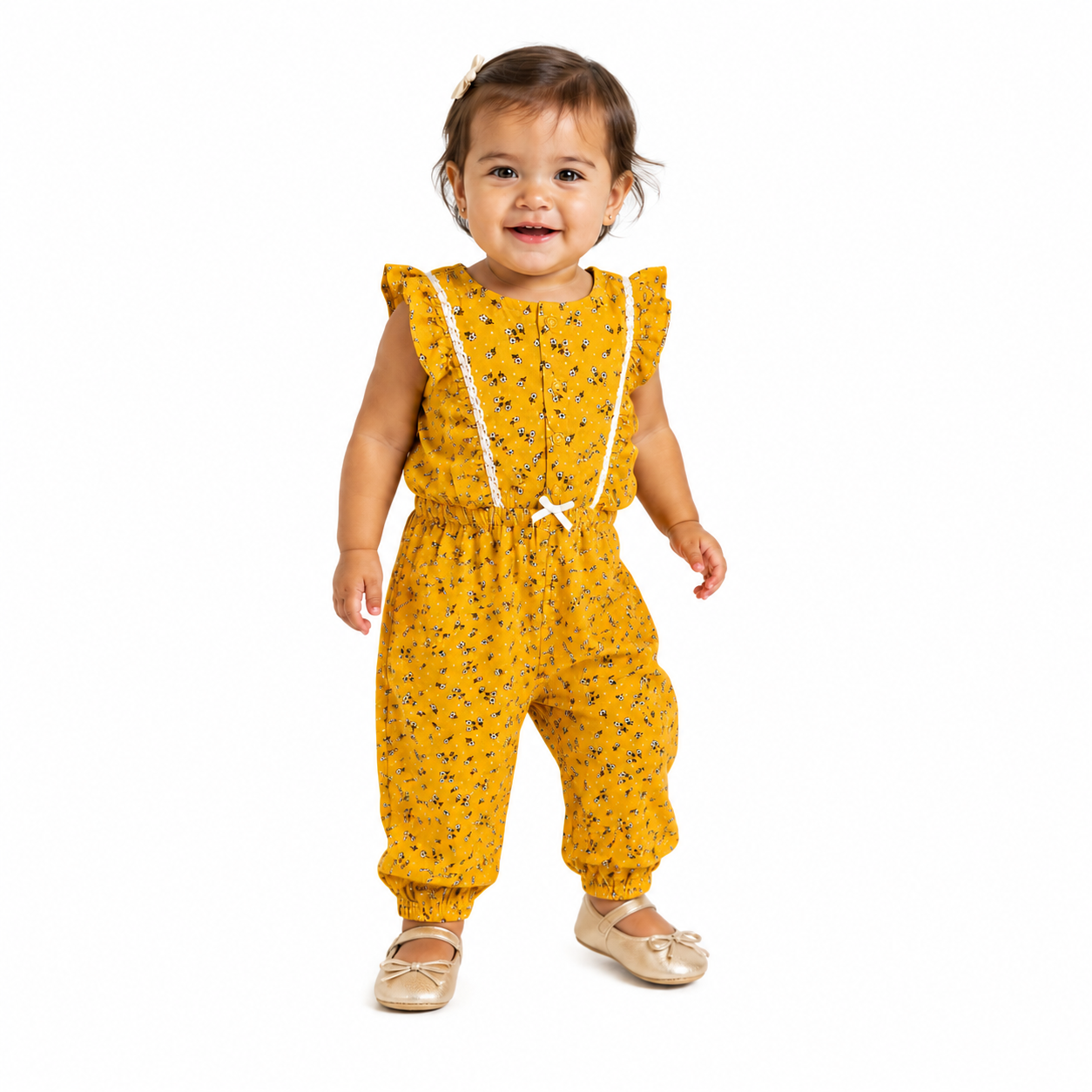 Carter’s Floral Flutter Jumpsuit - Baby Girl