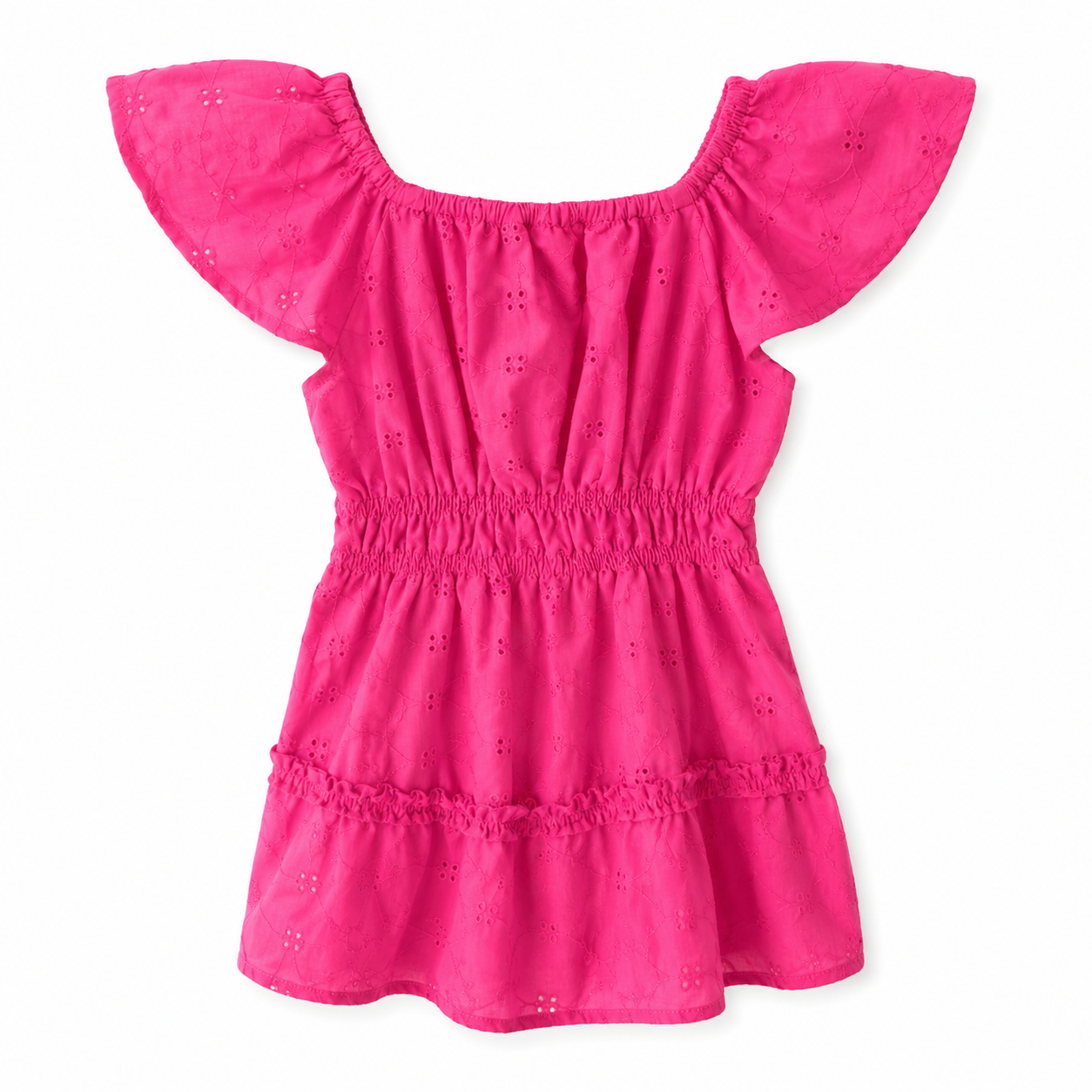BCBG Girls' Cotton Eyelet Dress