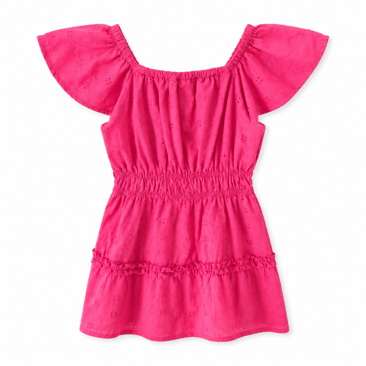 BCBG Girls' Cotton Eyelet Dress