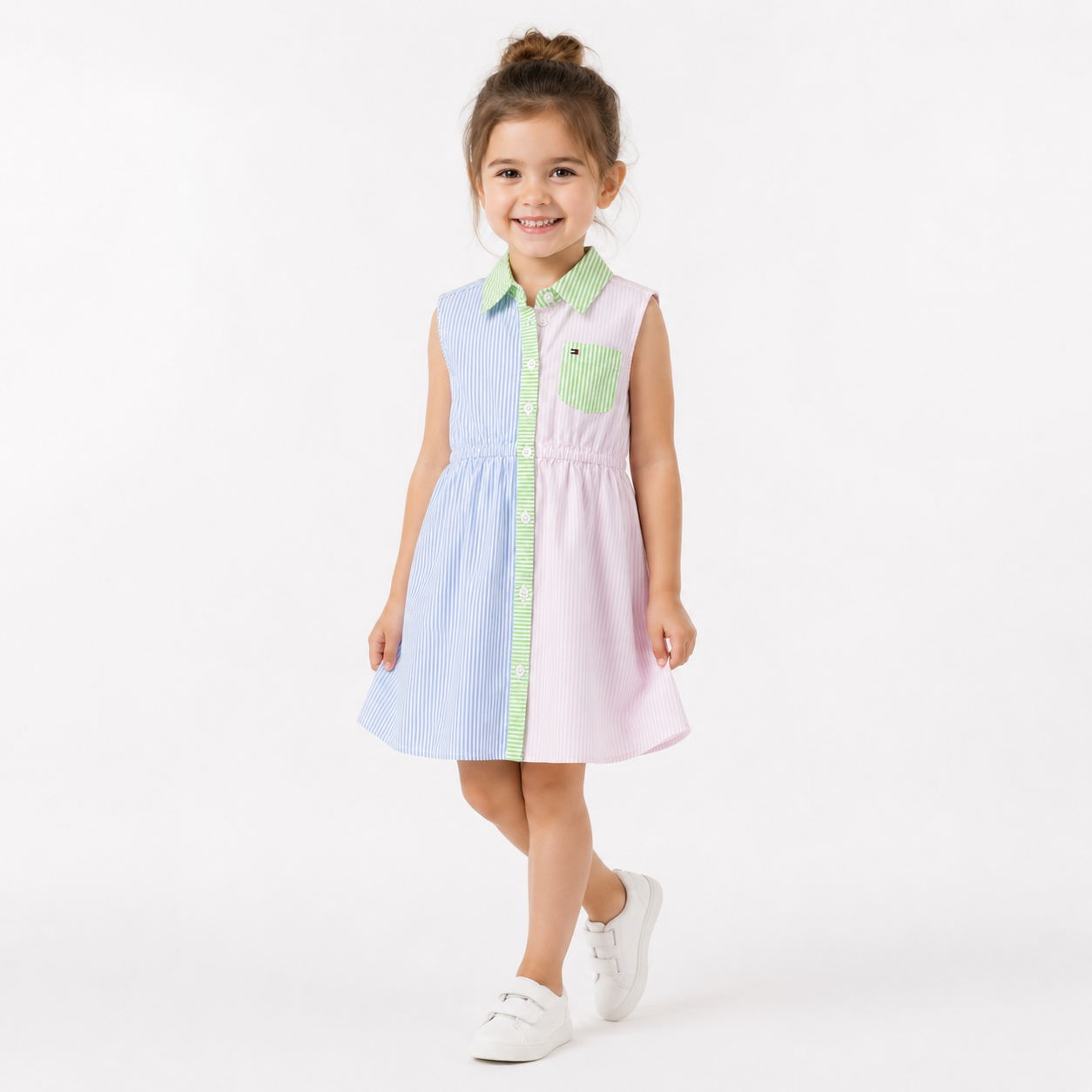 Tommy Hilfiger Kids' Sleeveless Mixed Stripe Dress