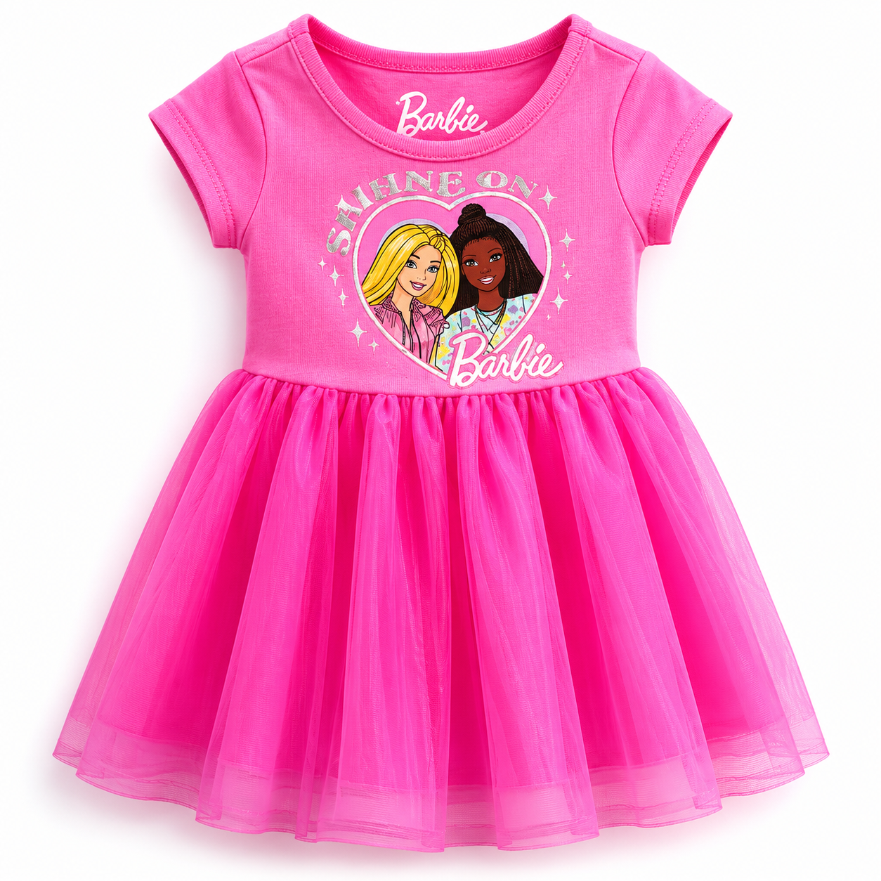 Barbie Toddler Girls Shine On Short Sleeve Dress