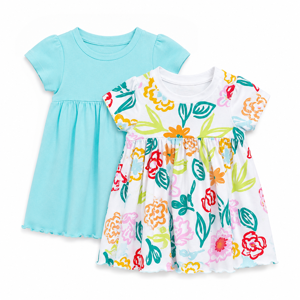 First Impressions Soft Organic Cotton Empire Short Sleeve Sundress