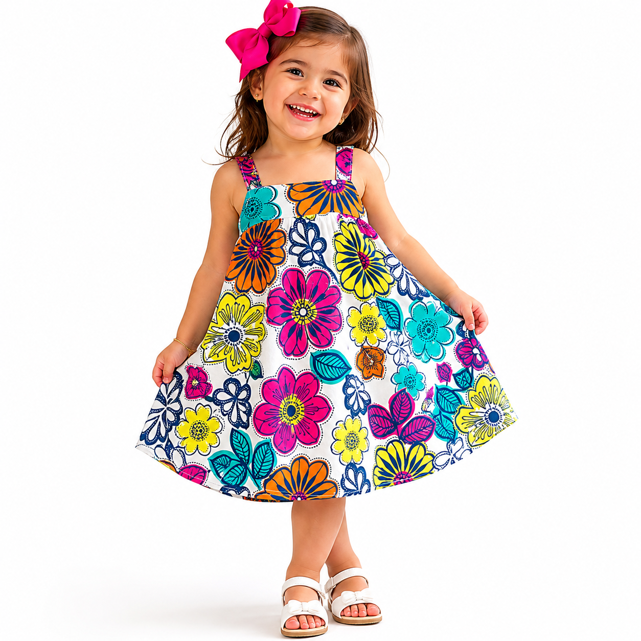 Gap Kids Smocked Ruffle Midi Dress