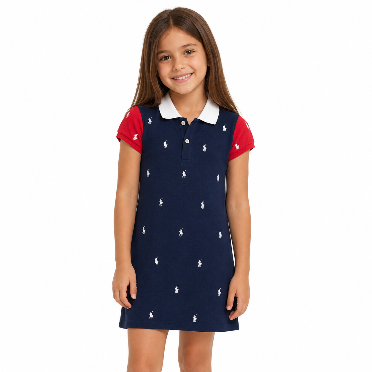 Ralph Lauren Polo Pony Cotton Mesh Polo Dress