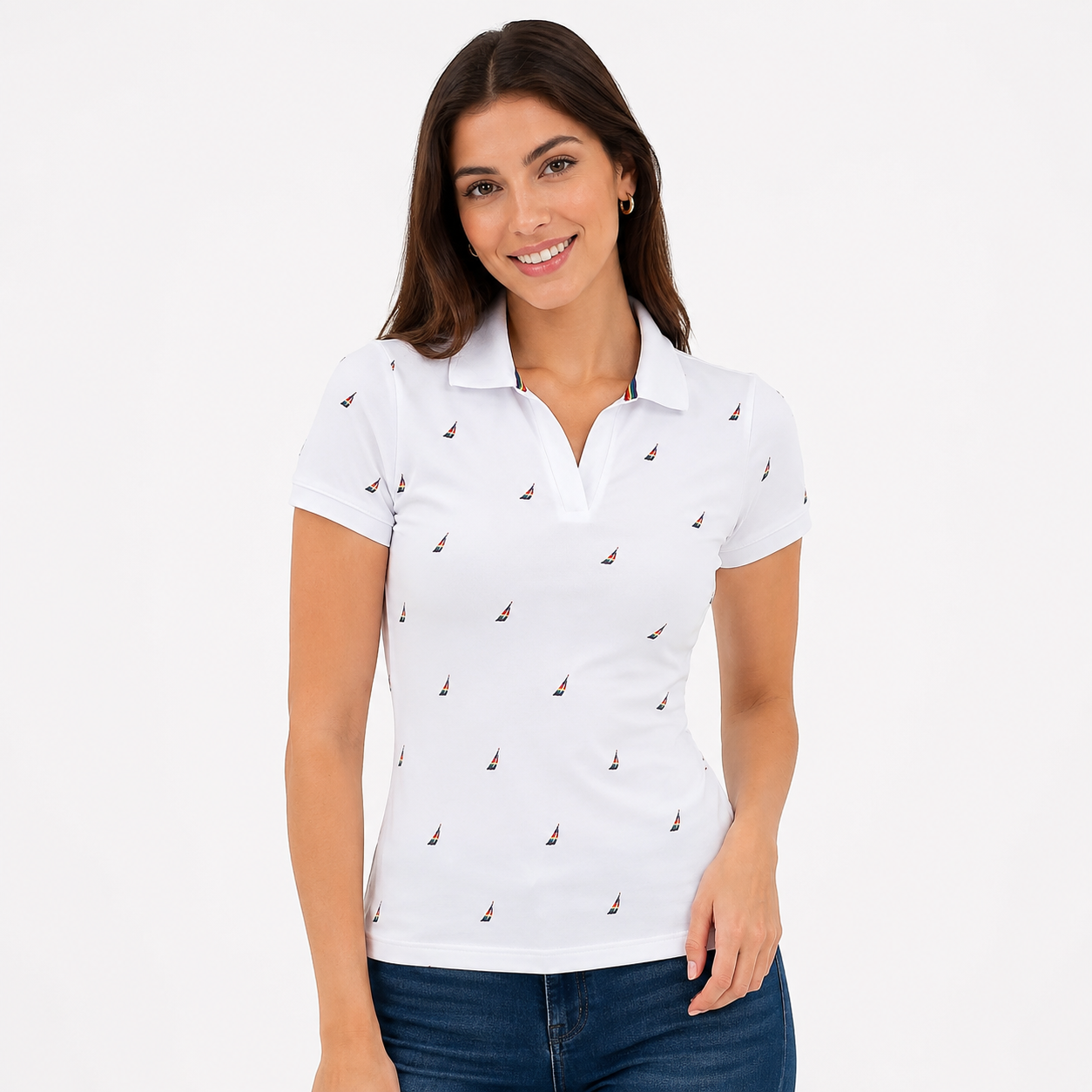 Nautica Split Neck Pride Polo Shirt