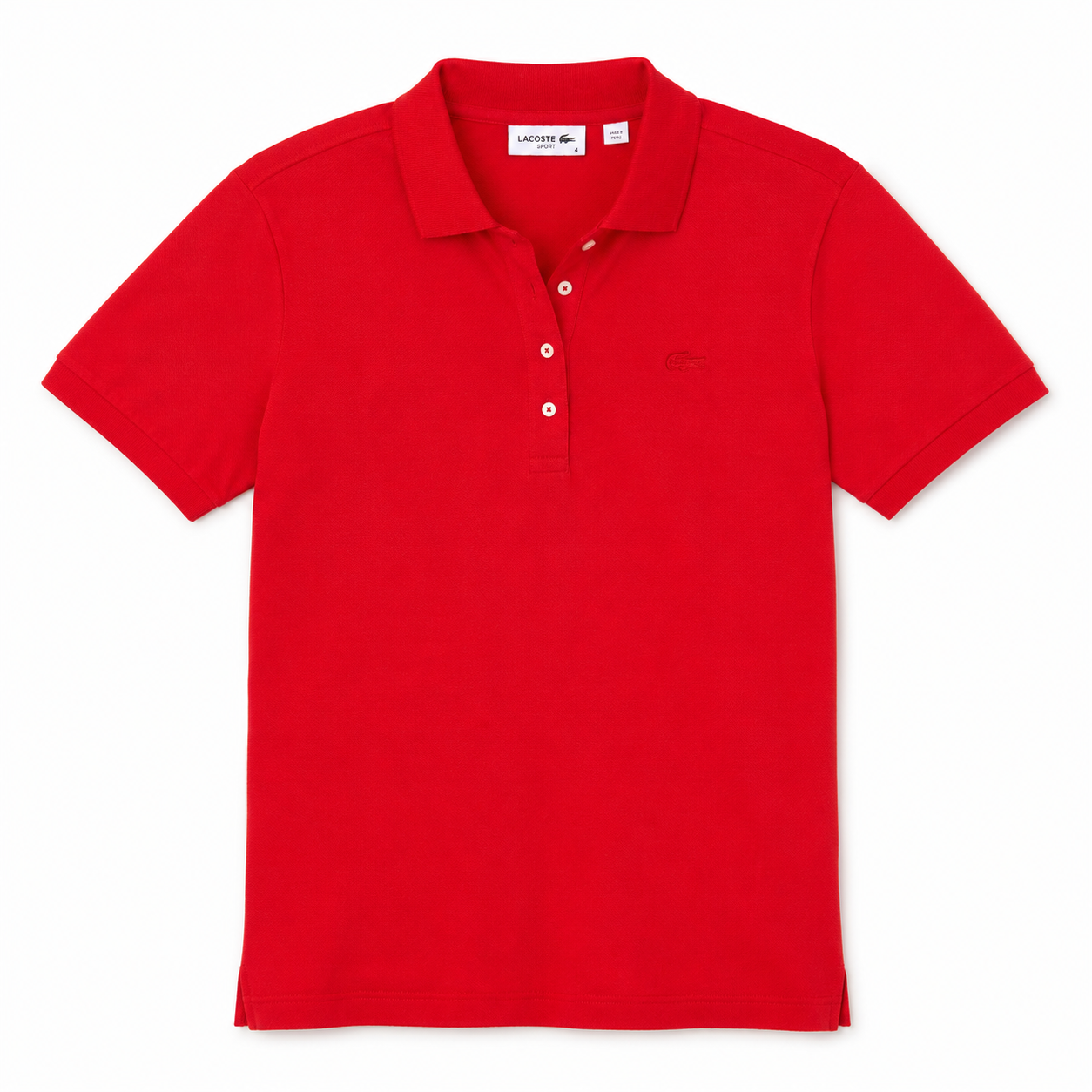 Lacoste Women's Stretch Cotton Piqué Polo Red Shirt