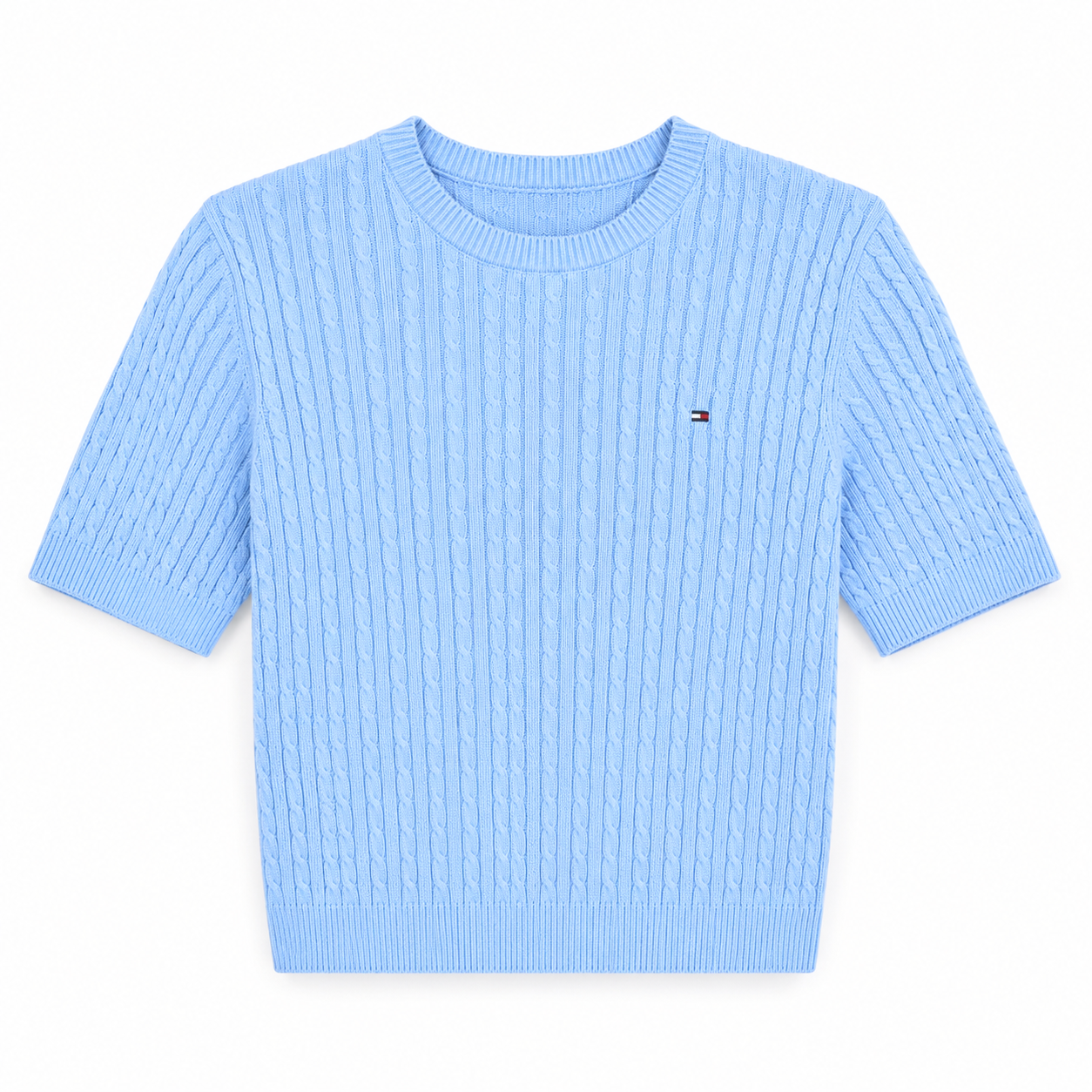Tommy Hilfiger Short-Sleeve Cable Knit Sweater