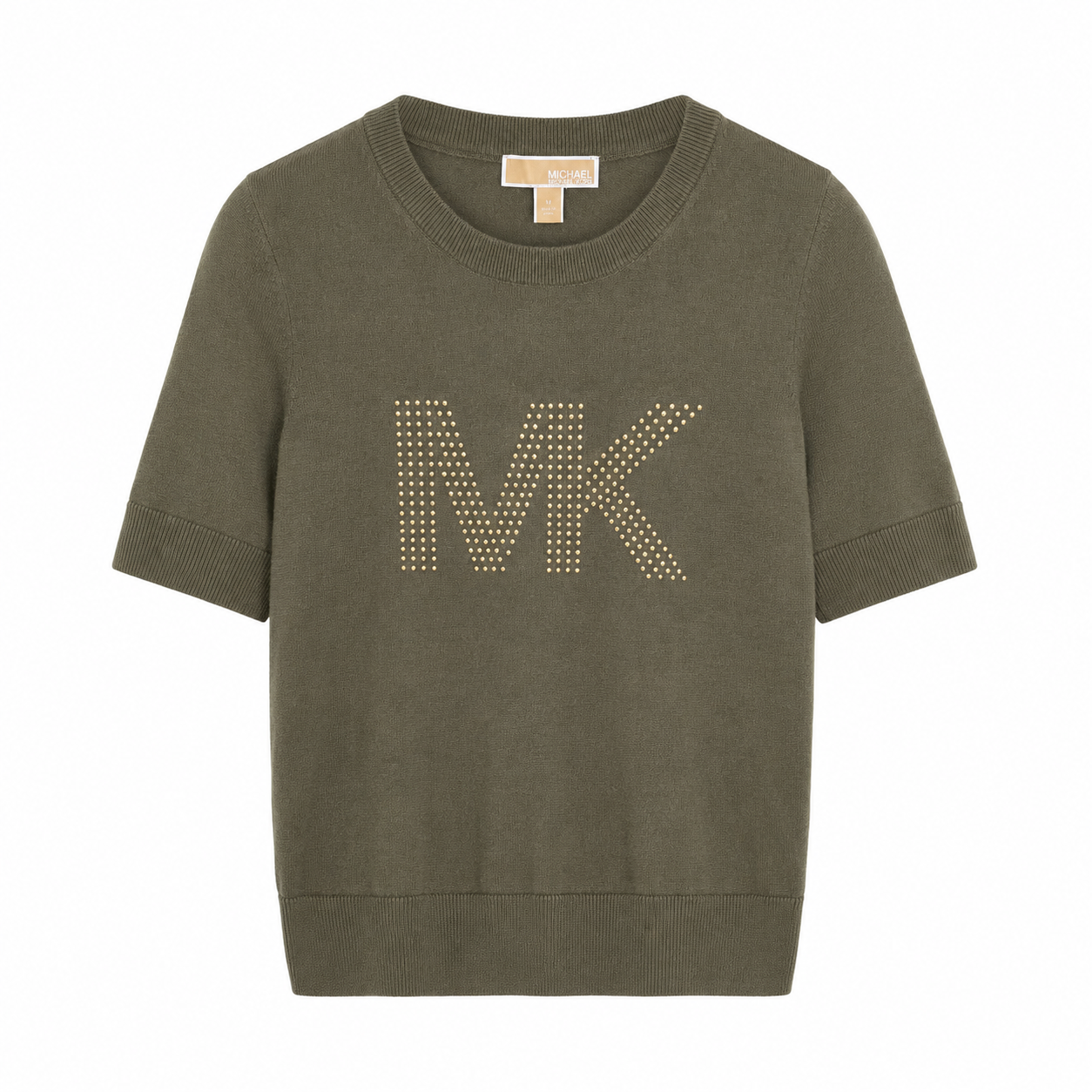 Michael Kors Womens MK Logo Short Sleeve T Shirt