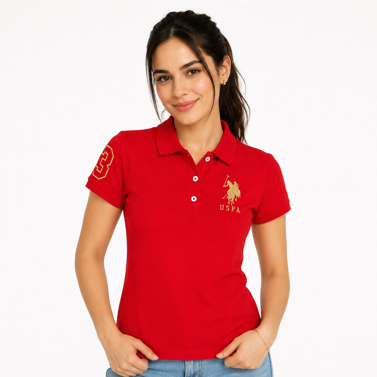 U.S Polo U.S. POLO ASSN. USPA Metallic Print Polo