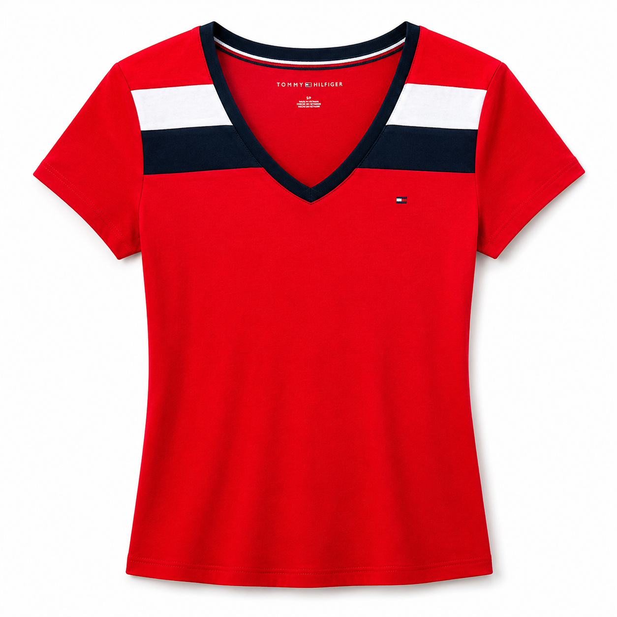Tommy Hilfiger Women's Casual V-Neck T-Shirt