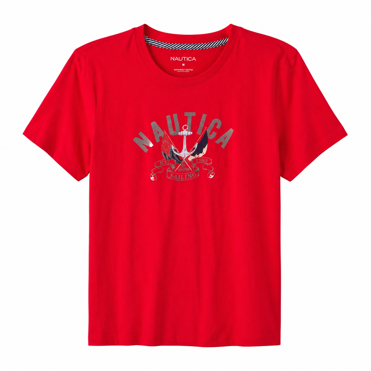 Nautica Sustainably Crafted Foil Heritage Flag Graphic T-Shirt