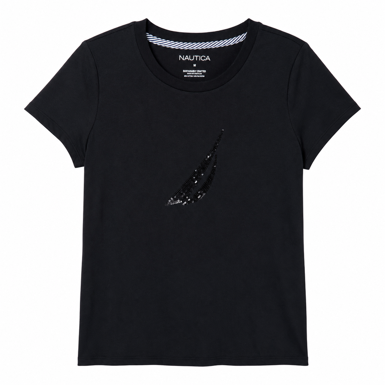Nautica Sequin Logo Graphic T-Shirt
