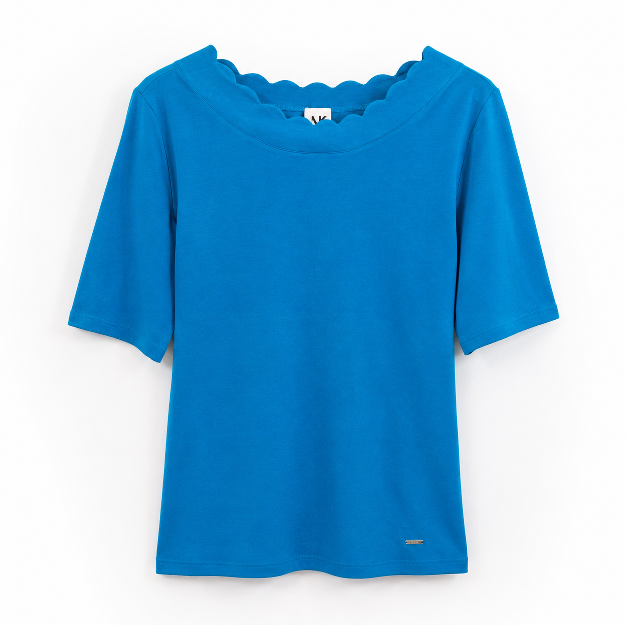 Anne Klein Scallop Short Sleeve T-shirt