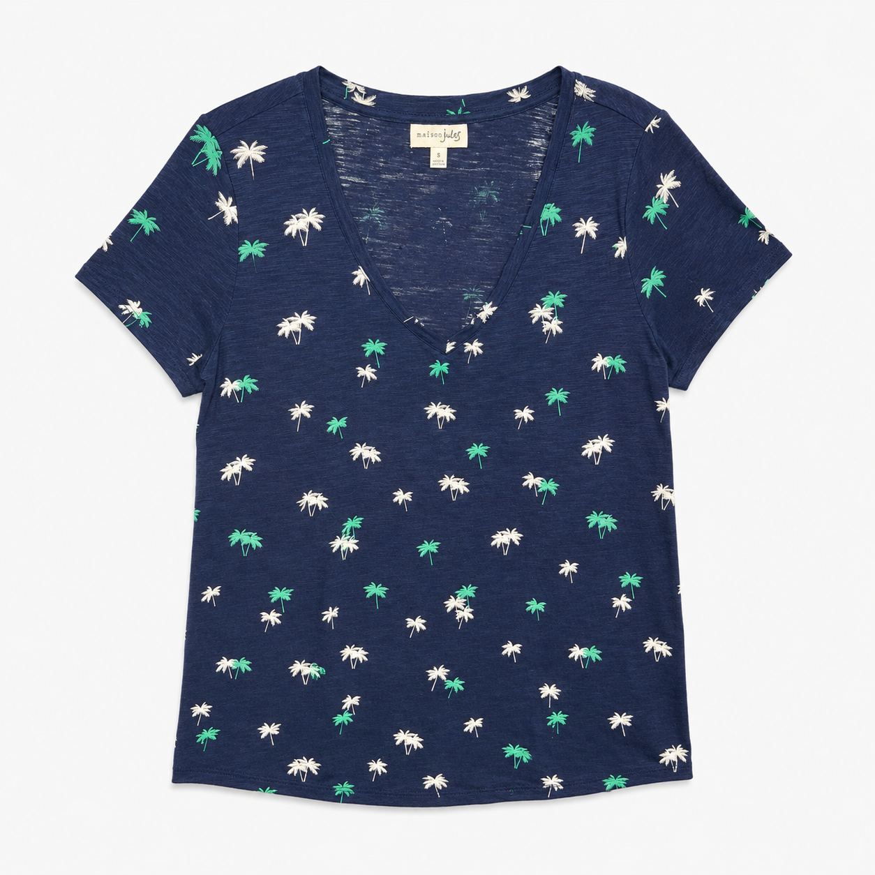 Maison Jules Womens Printed Basic T-Shirt