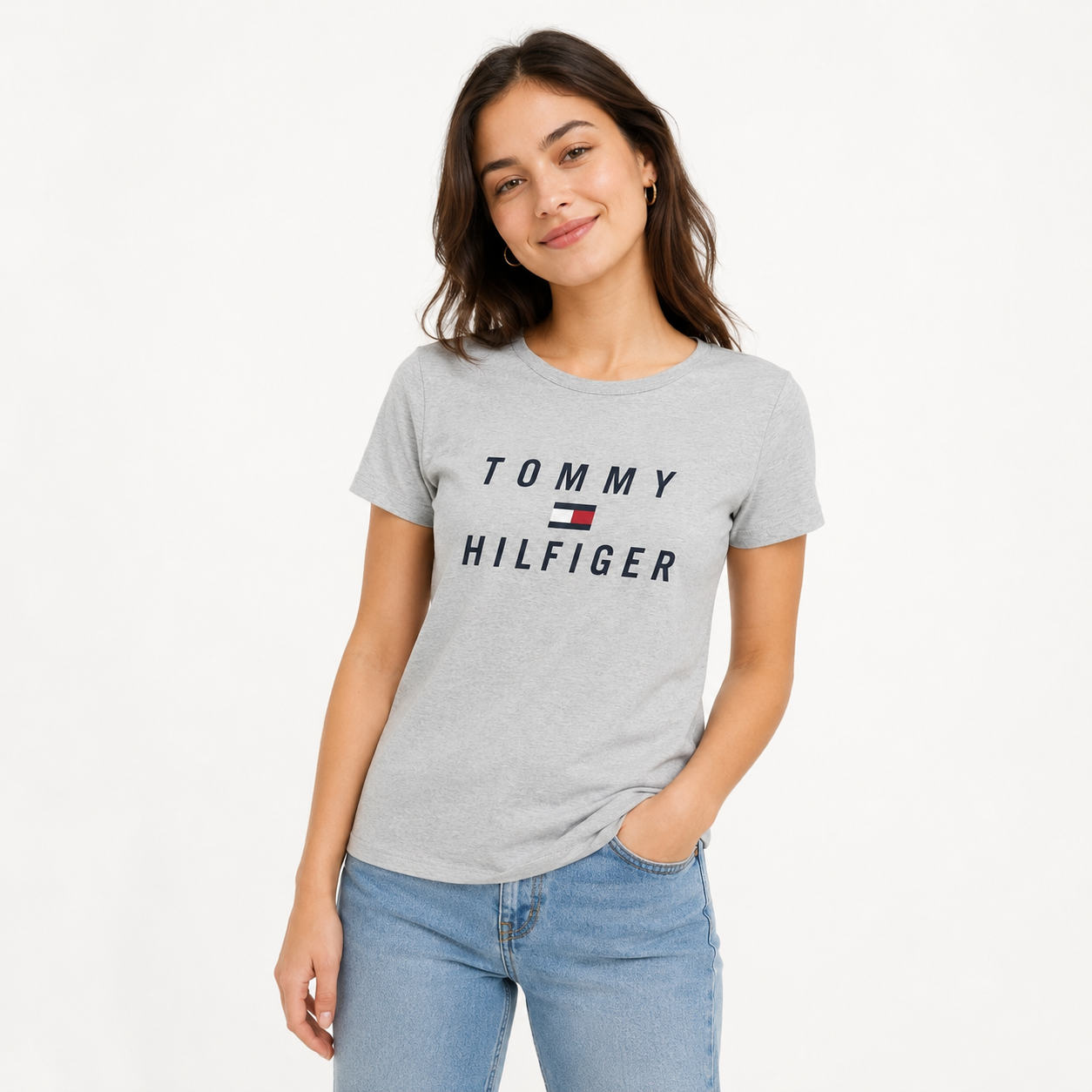Tommy Hilfiger women's Short Sleeve Slim Fit Shirt