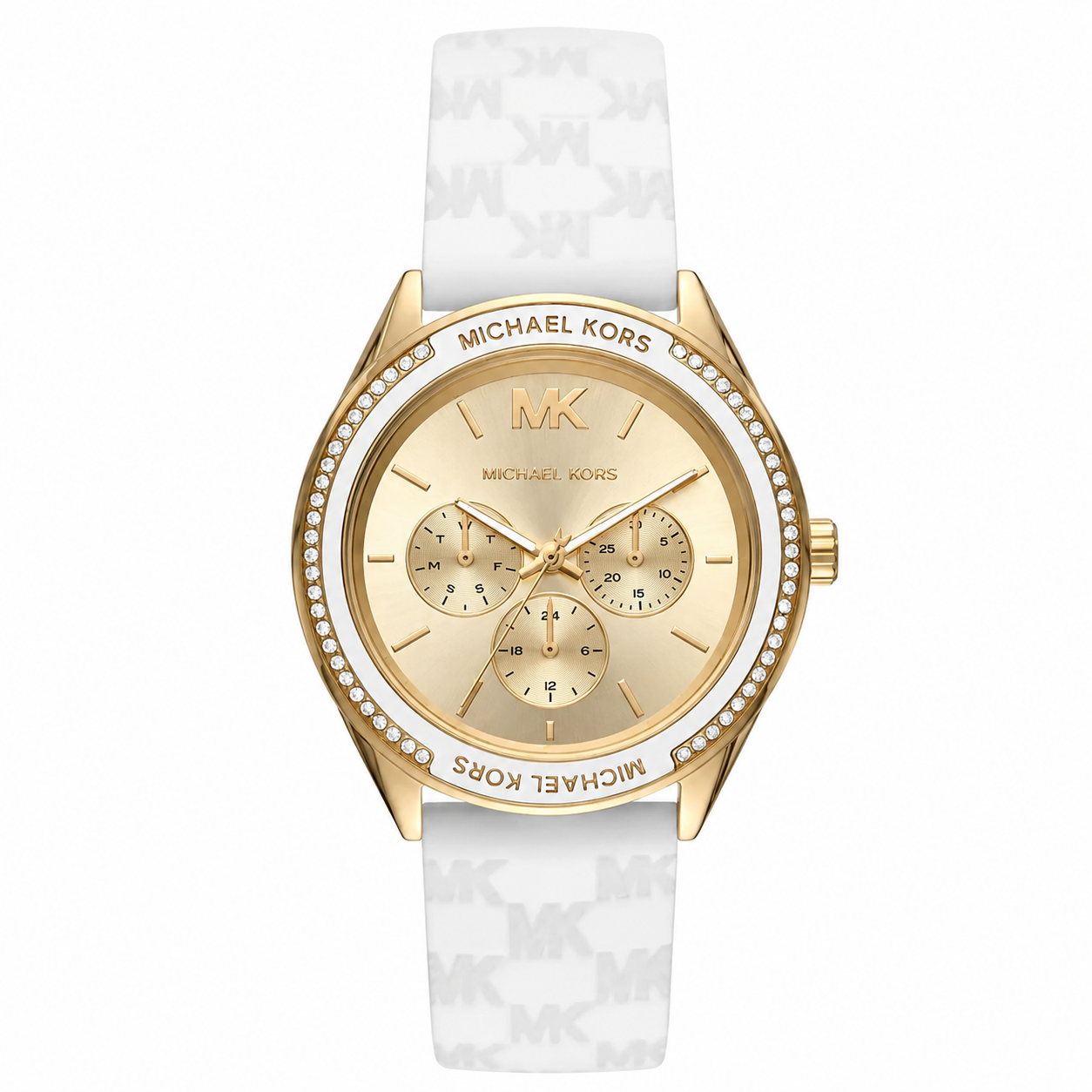Michael Kors Oversized Hadyn Pavé Gold-Tone Watch