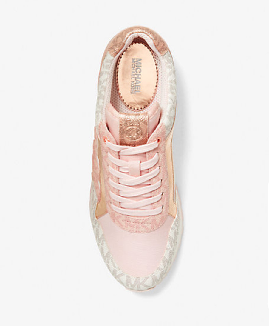 Michael Kors Maddy Two-Tone Logo and Mesh Trainer