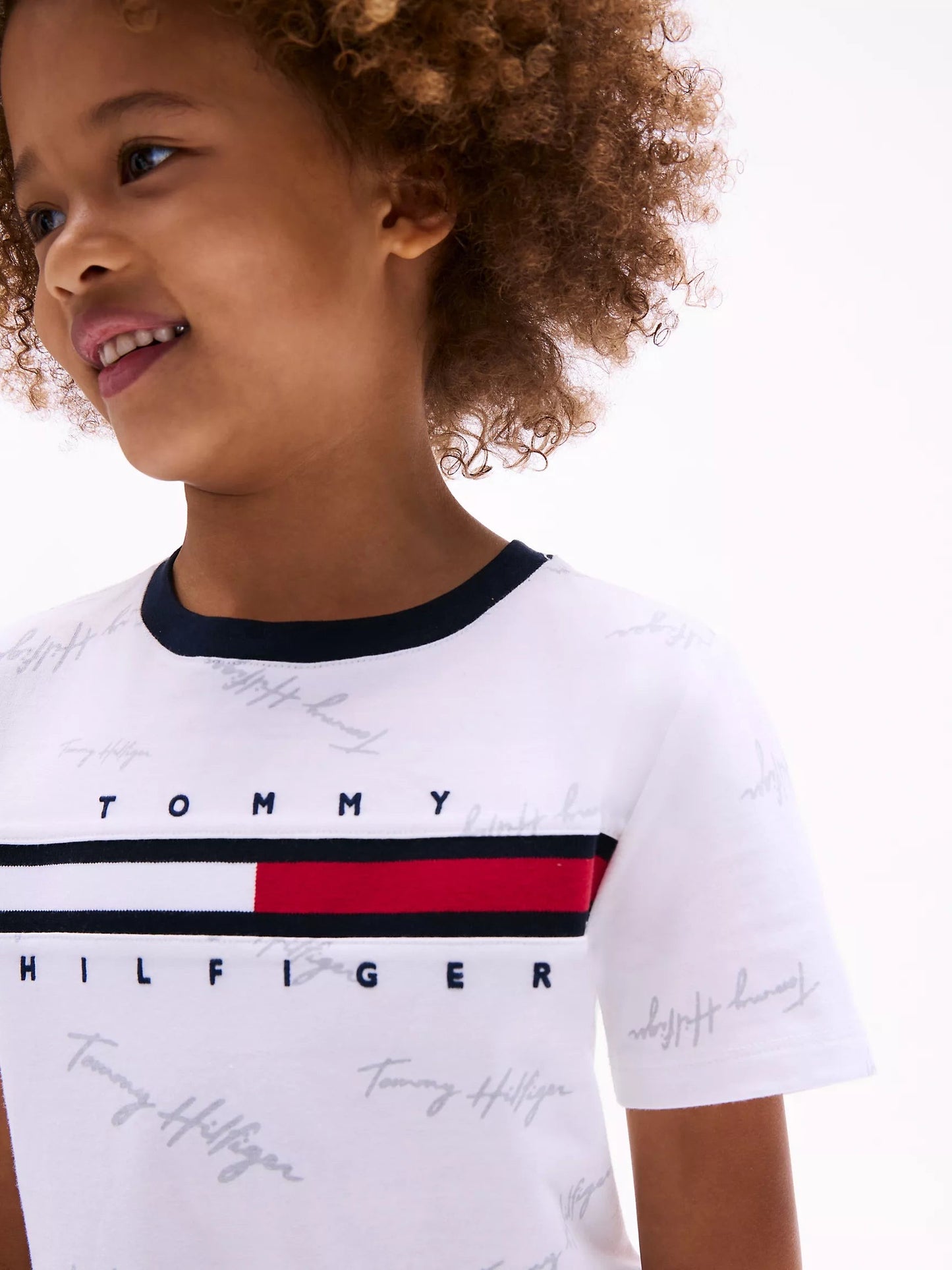 Tommy Hilfiger Kids' Signature Flag Stripe Logo T-Shirt