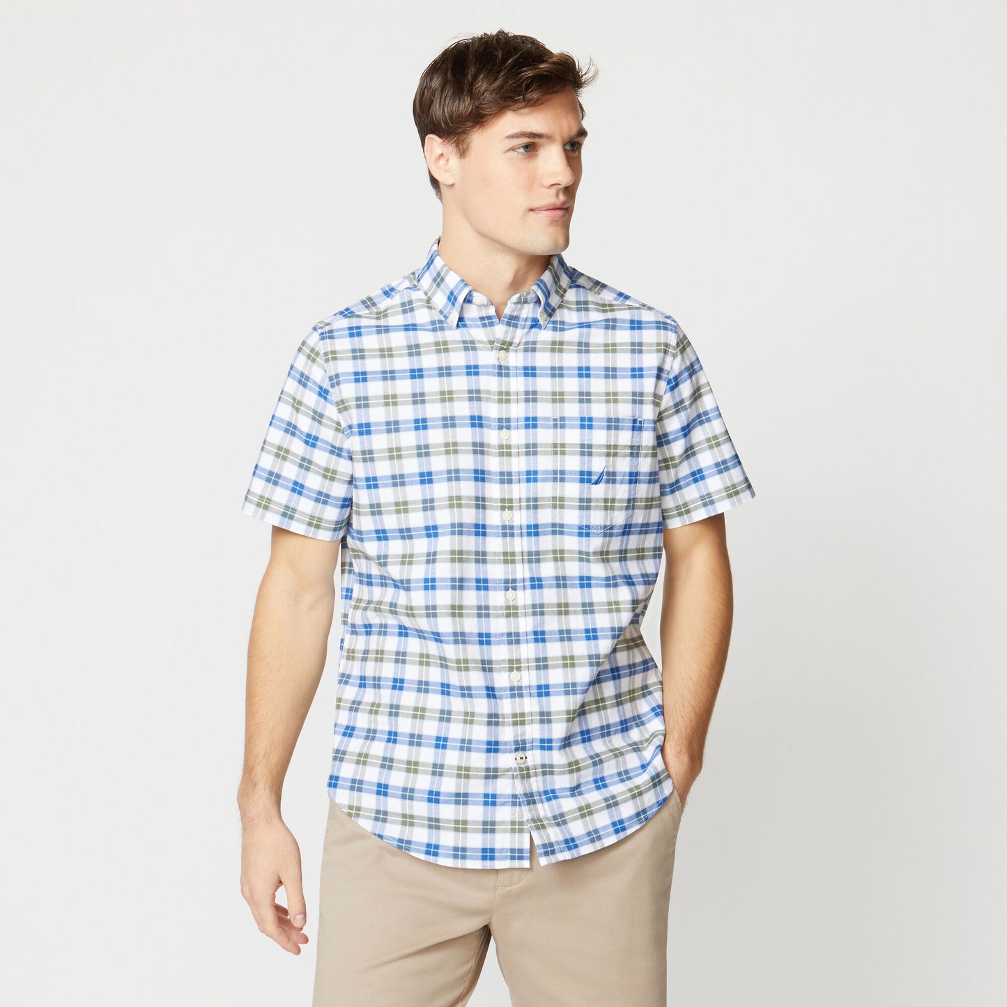 Nautica Plaid Short Sleeve Shirt