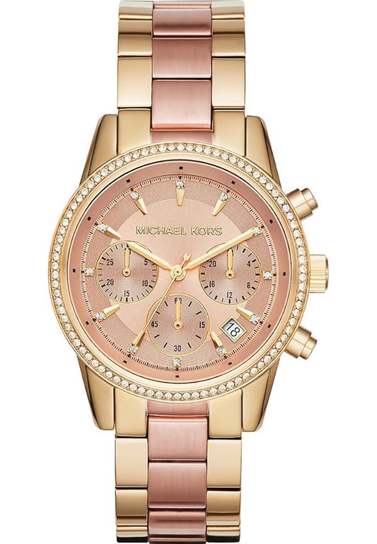 Michael Kors Reloj Bryant para Mujer, 37mm Movimiento cronógrafo de Cuarzo con Correa de Acero Inoxidable