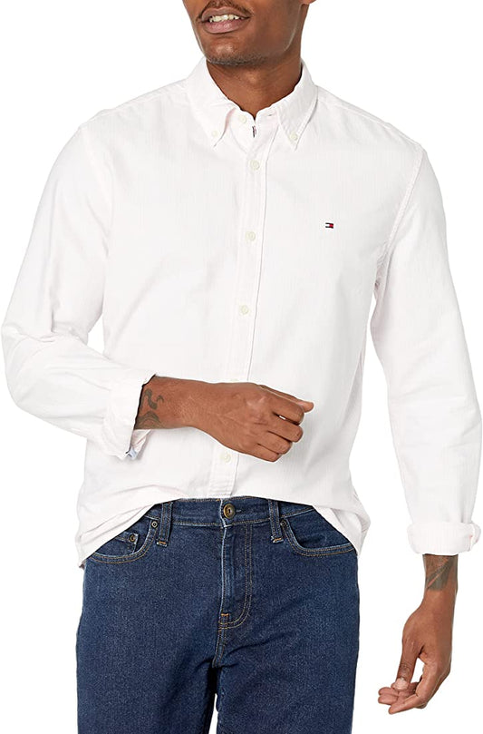 Tommy Hilfiger Mens Long Sleeve Button Down Shirt in Classic Fit Button Down Shirt