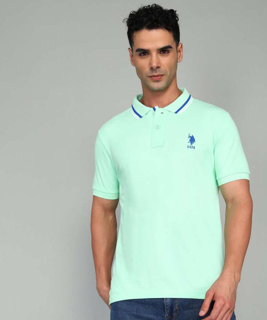 U.S Polo Association Pure Cotton Solid Polo Shirt