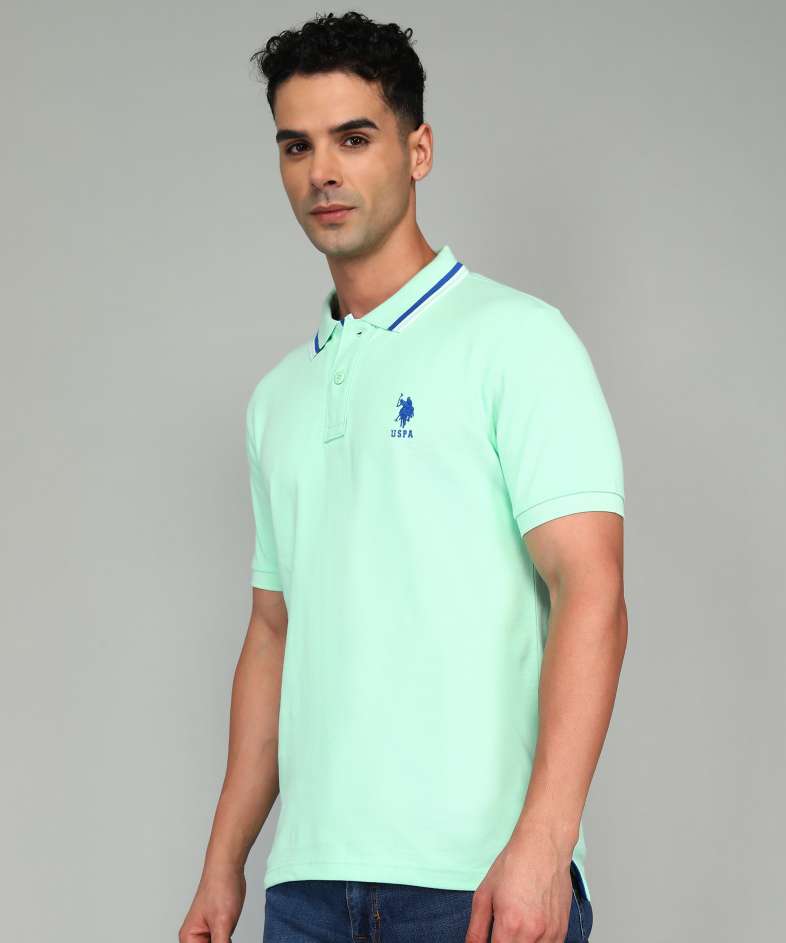 U.S Polo Association Pure Cotton Solid Polo Shirt