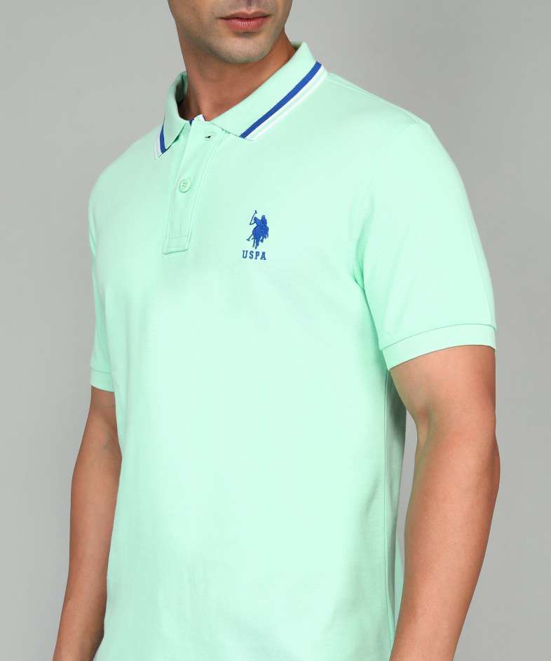 U.S Polo Association Pure Cotton Solid Polo Shirt