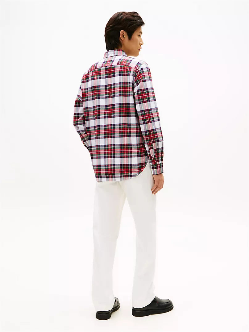 Tommy Hilfiger-Regular Fit Plaid Stretch Oxford Shirt