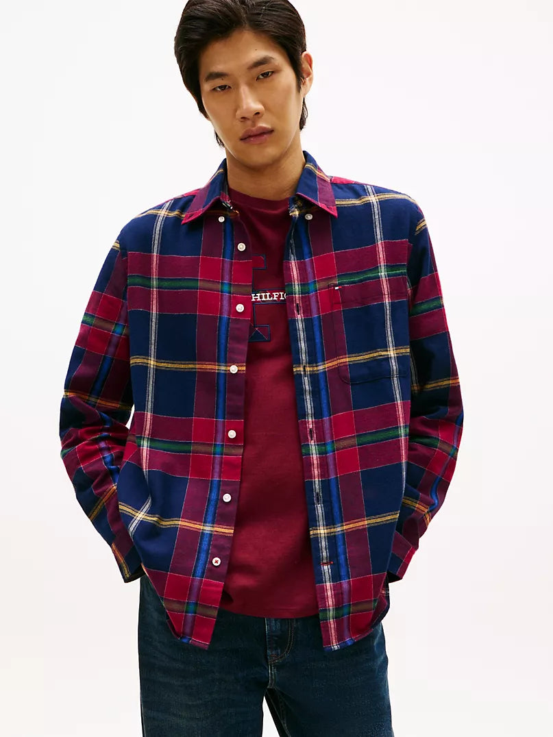 Tommy Hilfiger-Plaid Brushed Flannel Shirt