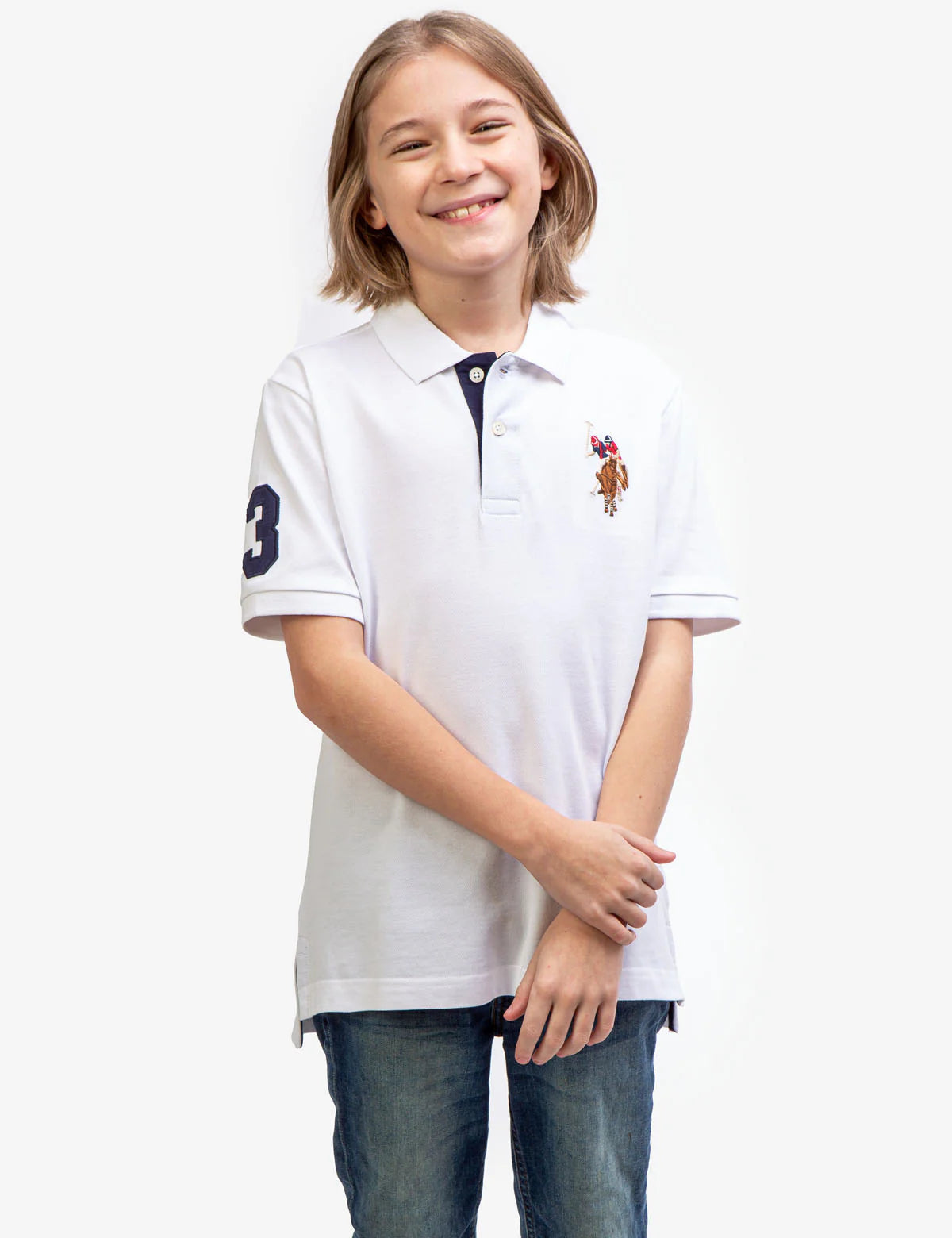 U.S Polo Assn Boys Interlock Polo Shirt