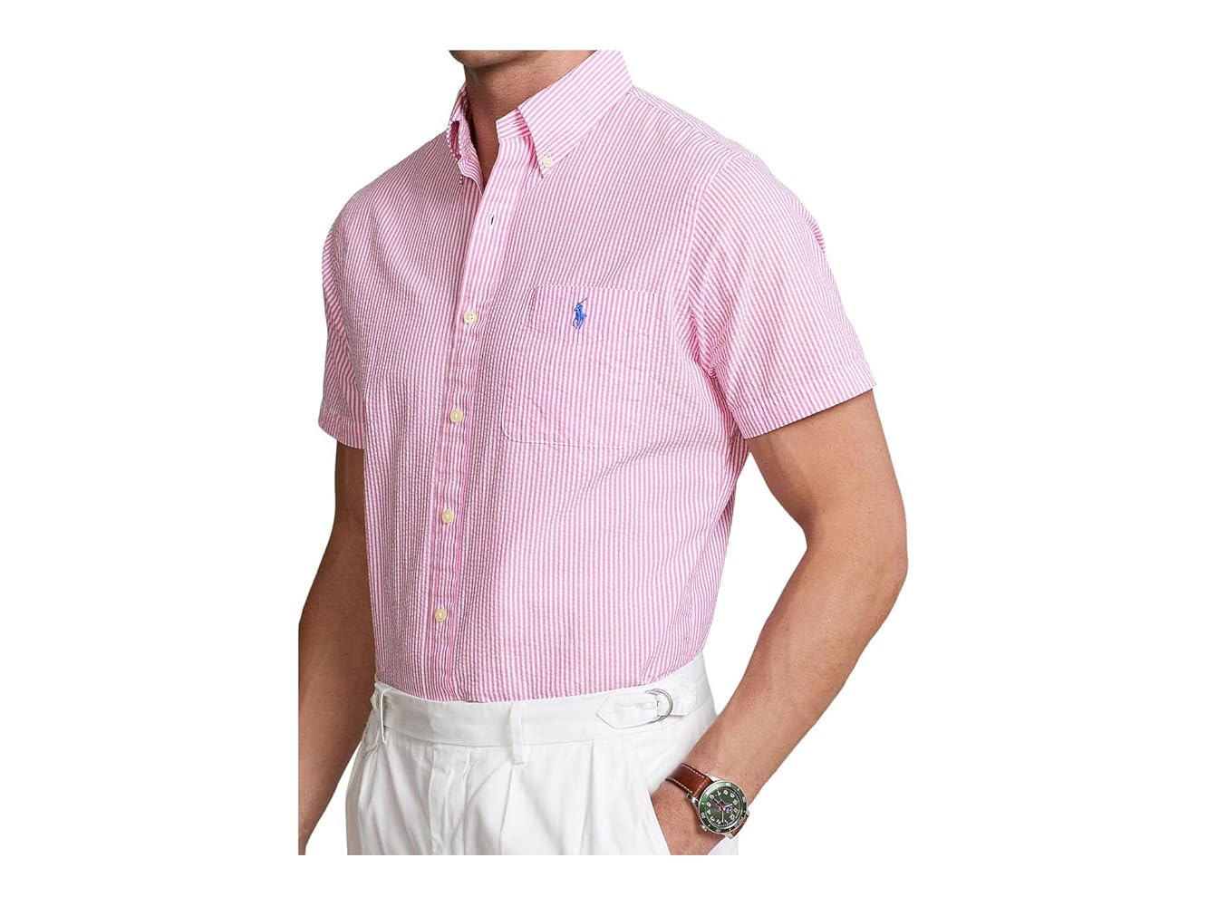 POLO RALPH LAUREN Camisa de Seersucker Prepster Classic Fit para hombre